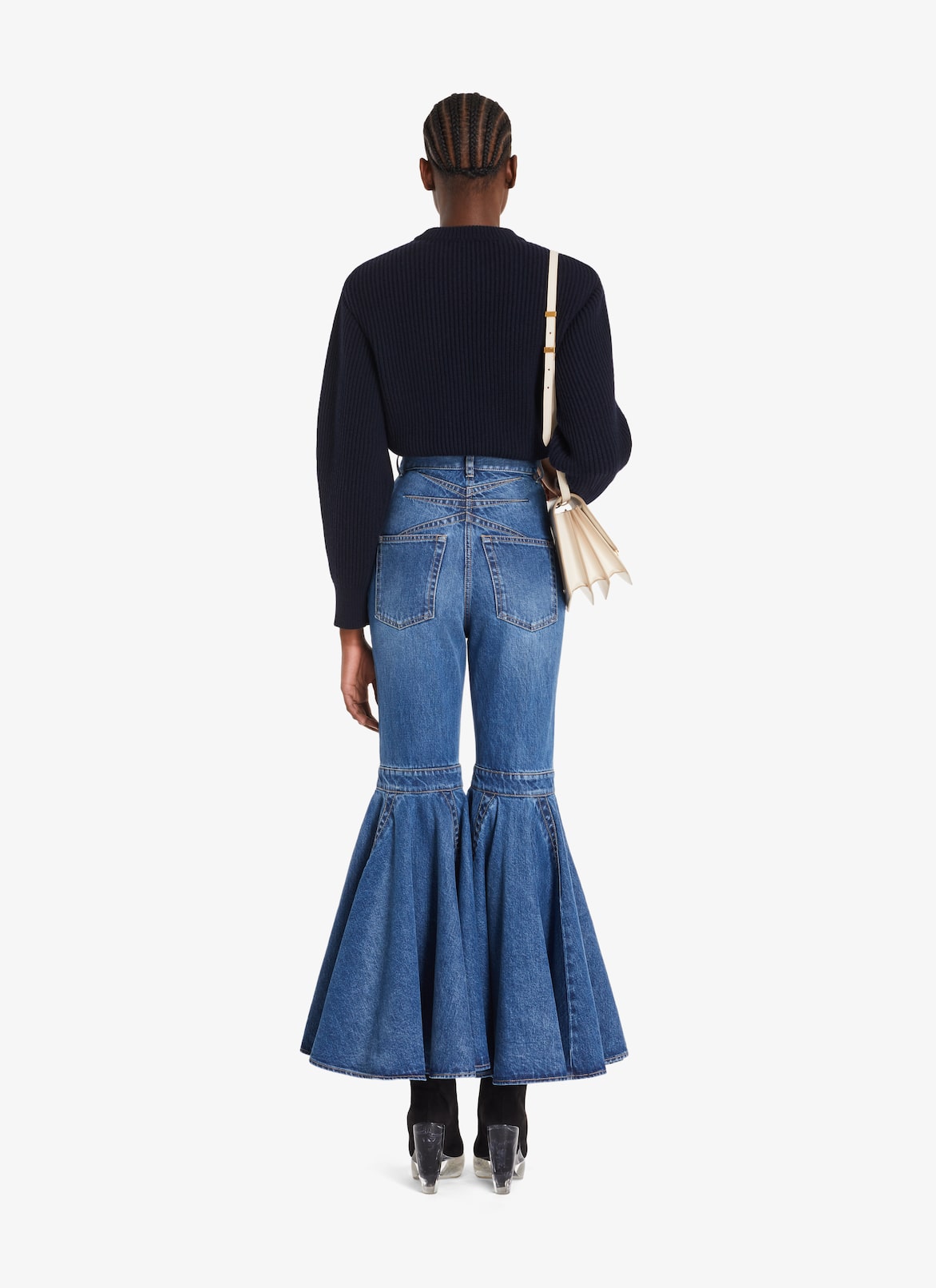 English Ribbed Sweater ALAÏA MARINE ENGLISH RIBBED SWEATER